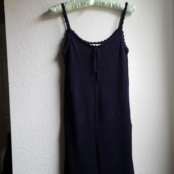 Roccobarocco Dresses & Skirts - Roccobarocco Crochet Sleeveless Midi Dress Blue Size S